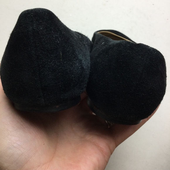 Garnet Hill Signature Black Italian Suede Ballet Flats Size 6.5 - Picture 4 of 11